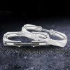 3ctw White Sapphrie Modern Mechanical Style Bold Unisex Bangle