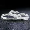 3ctw White Sapphrie Modern Mechanical Style Bold Unisex Bangle