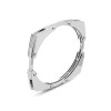 3ctw White Sapphrie Modern Mechanical Style Bold Unisex Bangle