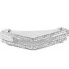 3ctw White Sapphrie Modern Mechanical Style Bold Unisex Bangle