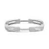 3ctw White Sapphrie Modern Mechanical Style Bold Unisex Bangle