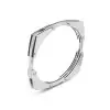 3ctw White Sapphrie Modern Mechanical Style Bold Unisex Bangle