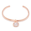5ct Oval Cut White Sapphire Dangle Simple Bangle