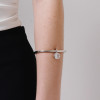5ct Oval Cut White Sapphire Dangle Simple Bangle