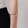 5ct Oval Cut White Sapphire Dangle Simple Bangle