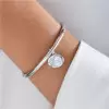 5ct Oval Cut White Sapphire Dangle Simple Bangle