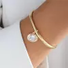 5ct Oval Cut White Sapphire Dangle Simple Bangle
