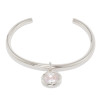 5ct Oval Cut White Sapphire Dangle Simple Bangle