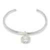 5ct Oval Cut White Sapphire Dangle Simple Bangle