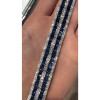 48ctw Round and Baguette Cut Wide Bold Bracelet