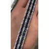 48ctw Round and Baguette Cut Wide Bold Bracelet