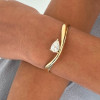 3ct Pear Cut White Sapphire Modern Simple Bangle