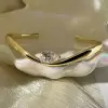 3ct Pear Cut White Sapphire Modern Simple Bangle