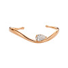 3ct Pear Cut White Sapphire Modern Simple Bangle