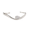 3ct Pear Cut White Sapphire Modern Simple Bangle