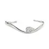 3ct Pear Cut White Sapphire Modern Simple Bangle