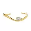 3ct Pear Cut White Sapphire Modern Simple Bangle