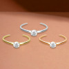 7ct Round Cut White Sapphire Modern Simple Cuff Bangle