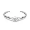 7ct Round Cut White Sapphire Modern Simple Cuff Bangle