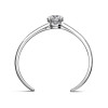 7ct Round Cut White Sapphire Modern Simple Cuff Bangle