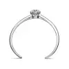 7ct Round Cut White Sapphire Modern Simple Cuff Bangle