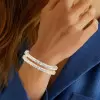 30ctw Round Cut Two Tone Eternity Bangle