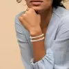 30ctw Round Cut Two Tone Eternity Bangle
