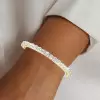 30ctw Round Cut Two Tone Eternity Bangle