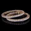 30ctw Round Cut Two Tone Eternity Bangle