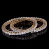 30ctw Round Cut Two Tone Eternity Bangle
