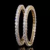 30ctw Round Cut Two Tone Eternity Bangle