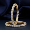 30ctw Round Cut Two Tone Eternity Bangle