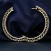 30ctw Round Cut Two Tone Eternity Bangle