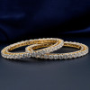 30ctw Round Cut Two Tone Eternity Bangle