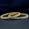30ctw Round Cut Two Tone Eternity Bangle