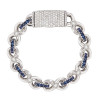 6ctw Baguette Cut Blue Sapphire Infinity Bracelet