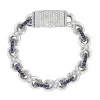 6ctw Baguette Cut Blue Sapphire Infinity Bracelet