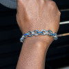 6ctw Baguette Cut Blue Sapphire Infinity Bracelet