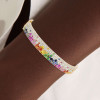 6ctw Scattered Paved Multicolor Sapphire Rainbow Starry Bangle