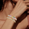 6ctw Scattered Paved Multicolor Sapphire Rainbow Starry Bangle