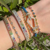 6ctw Scattered Paved Multicolor Sapphire Rainbow Starry Bangle