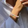 6ctw Scattered Paved Multicolor Sapphire Rainbow Starry Bangle