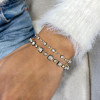 14ctw Asscher Cut Two Tone Vintage Tennis Bracelet