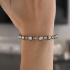 14ctw Asscher Cut Two Tone Vintage Tennis Bracelet