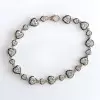 12ctw Heart Cut Two Tone Vintage Tennis Bracelet