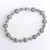 12ctw Heart Cut Two Tone Vintage Tennis Bracelet