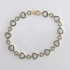 12ctw Heart Cut Two Tone Vintage Tennis Bracelet