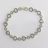 12ctw Heart Cut Two Tone Vintage Tennis Bracelet