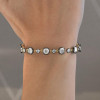 12ctw Cushion Cut Two Tone Vintage Tennis Bracelet