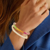 14ctw Multicolor Sapphrie Paved Square Bangle